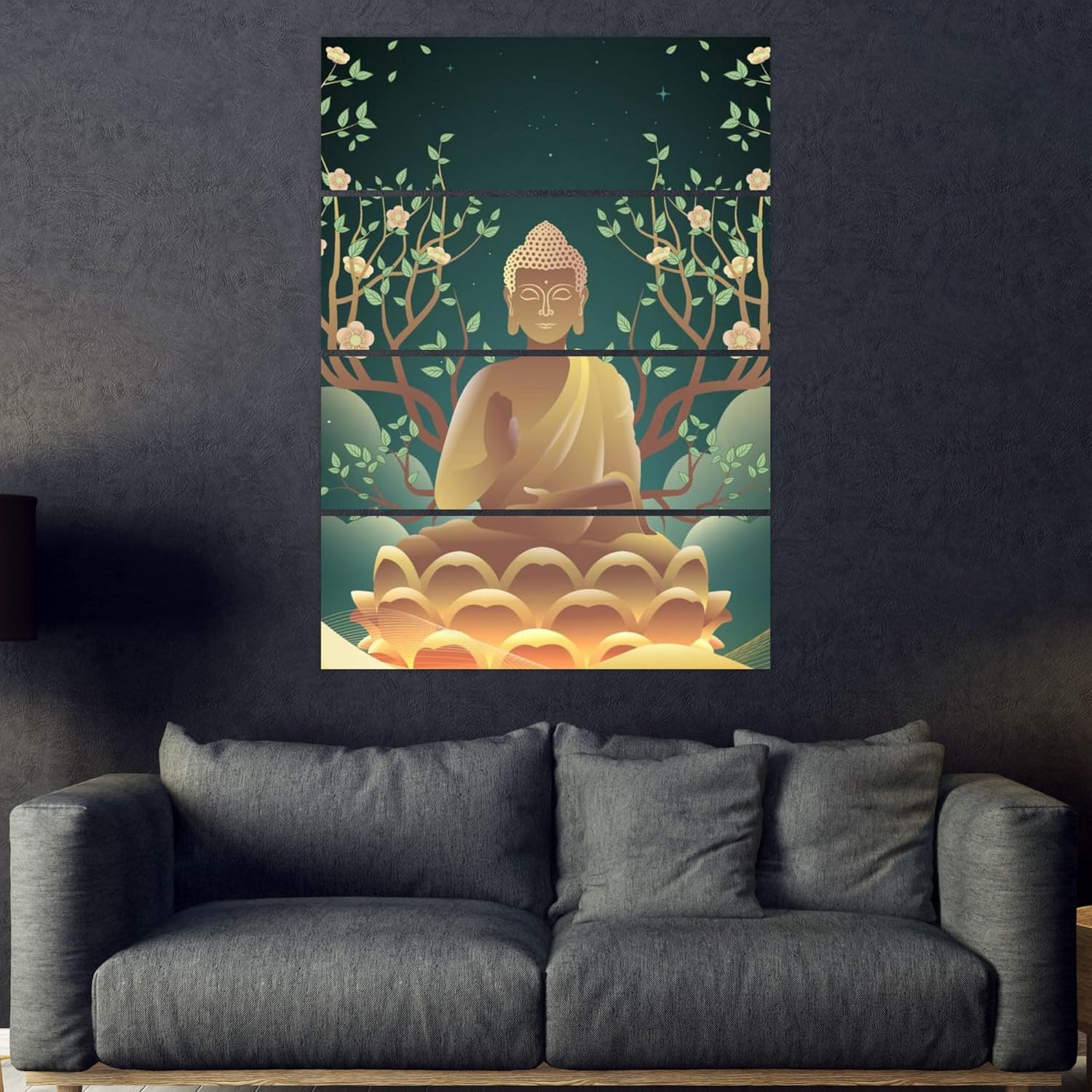 inep-b0cghts25p-close-up-of-buddha-tastic-multi-frame-framed-wall-art-to-kick-stress-to-the-curb-showing-matte-laminated-wooden-frame-details..jpg